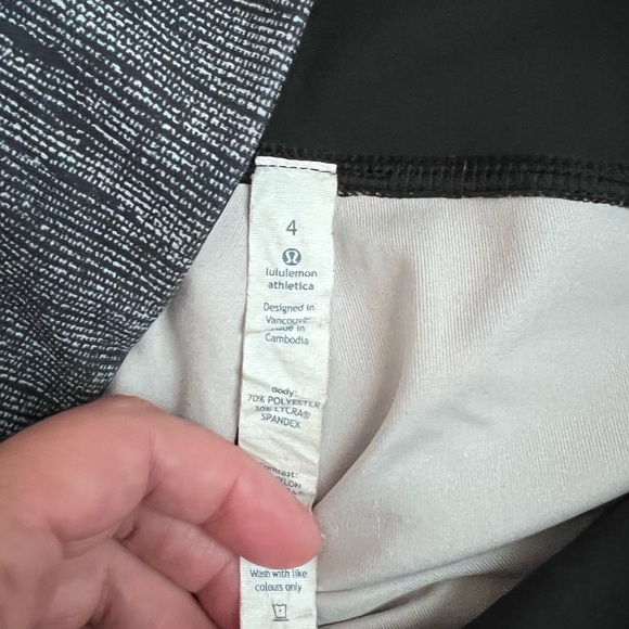 Lululemon Wunder Under Burlap Texture Cropped Leggings Size 4 - Picture 9 of 16